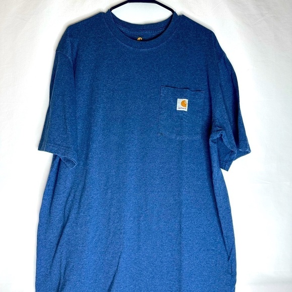 Carhartt Pocket T Shirt Short Sleeve Original Fit Heather Crew Neck - Picture 1 of 7